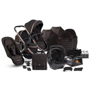 ICANDY Peach 7 Double Pushchair and Carrycot Complete Bundle Set - Pecan