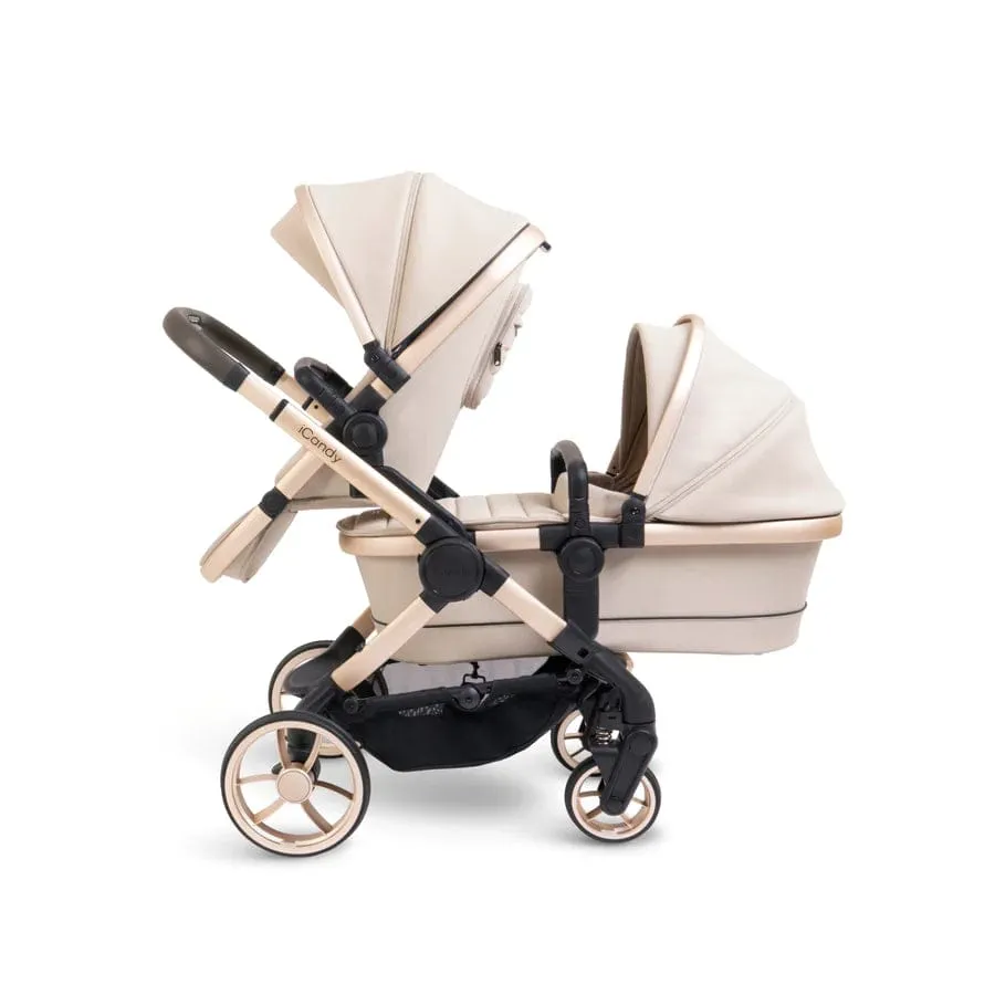 iCandy Peach 7 Double Travel System (Cocoon) Bundle - Biscotti