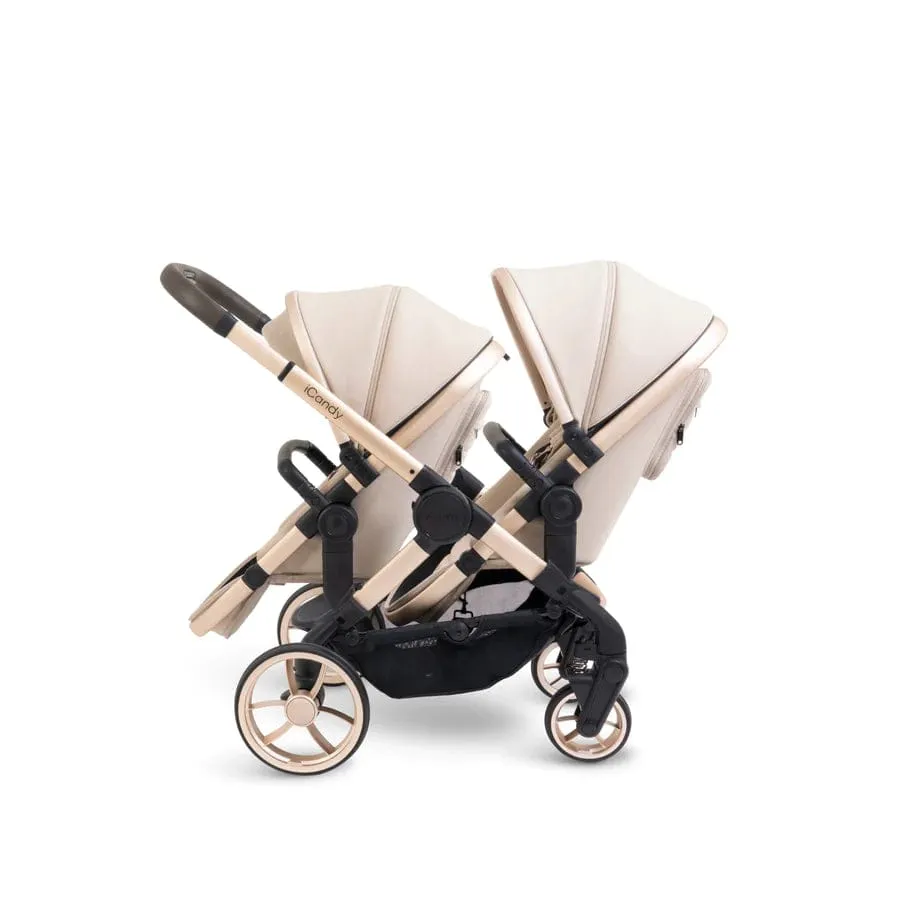 iCandy Peach 7 Double Travel System (Cocoon) Bundle - Biscotti
