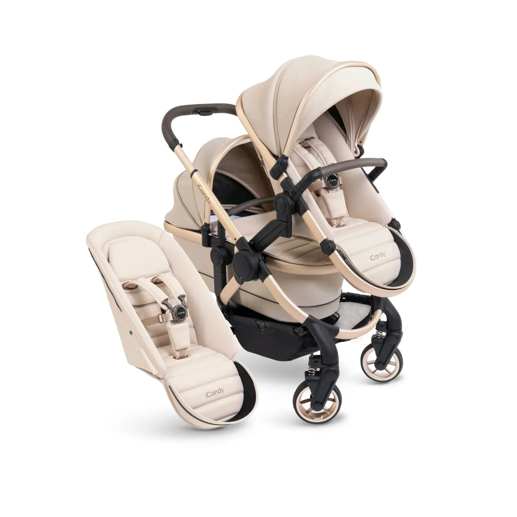 iCandy Peach 7 Double Travel System (Cocoon) Bundle - Biscotti