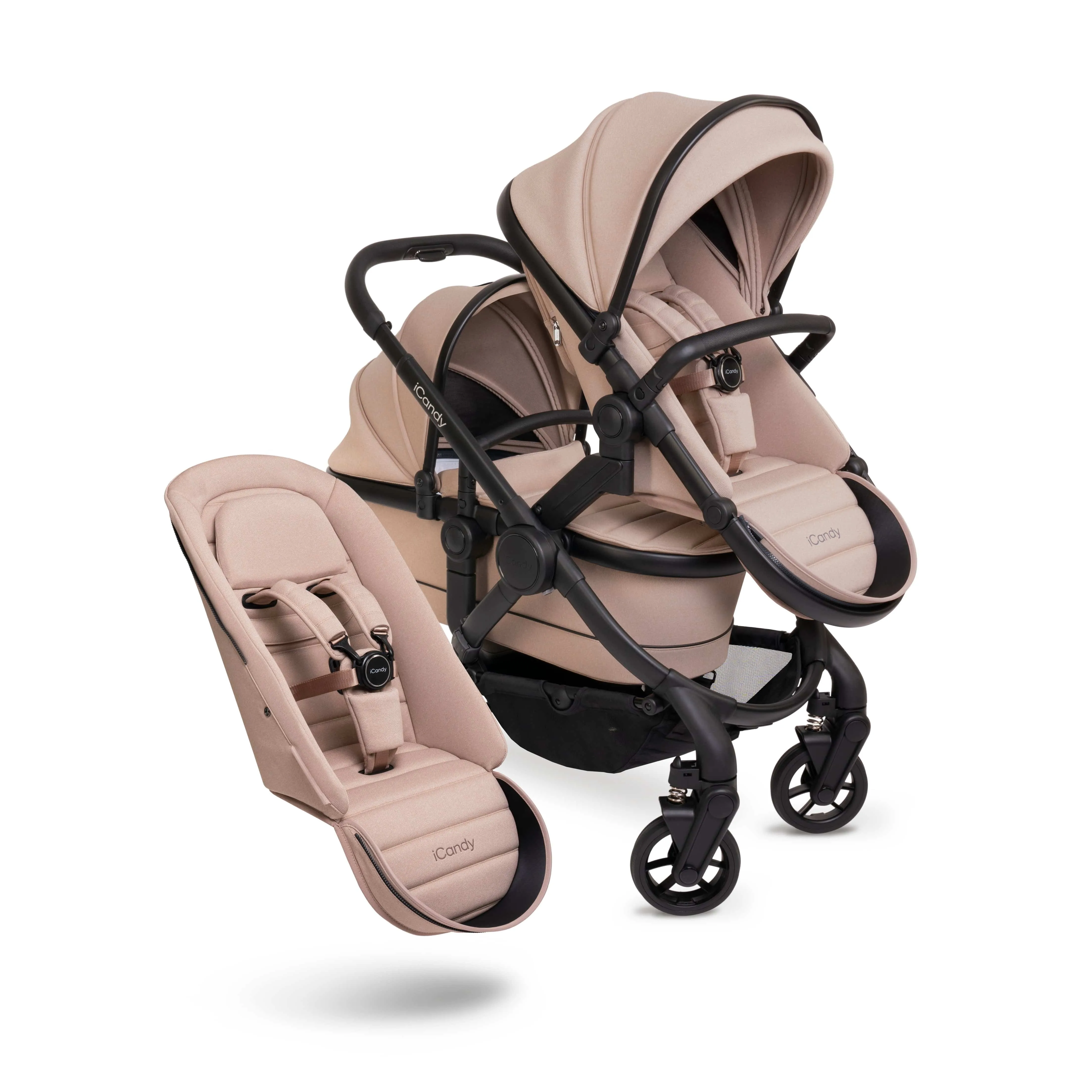 iCandy Peach 7 Double Travel System (Cocoon) Bundle - Cookie