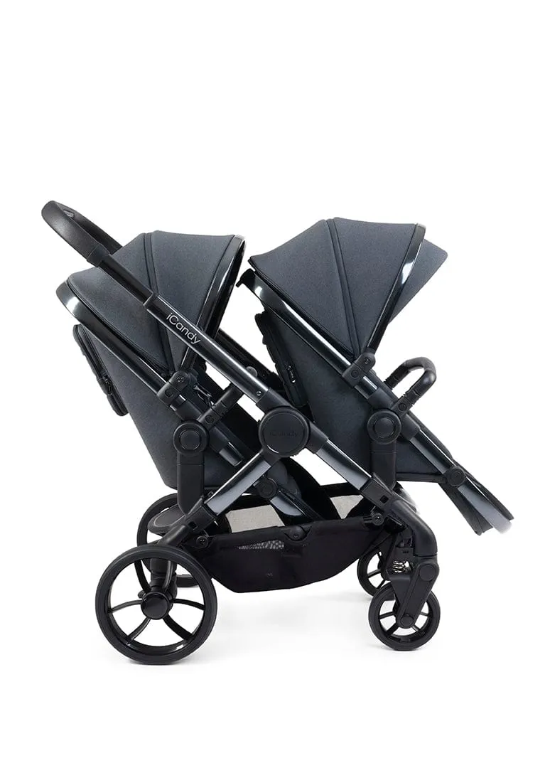iCandy Peach 7 Double Travel System (Cocoon) Bundle - Phantom / Dark Grey