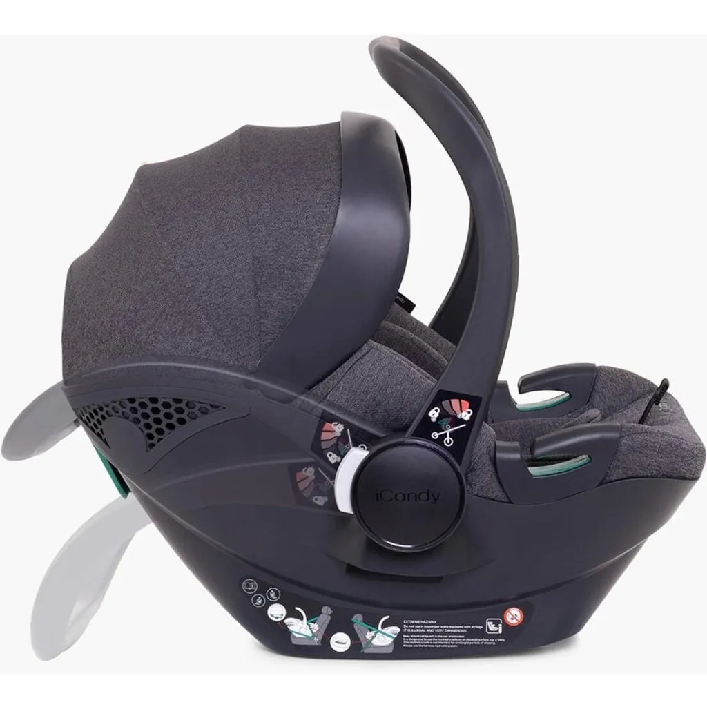 ICANDY Peach 7 Double with Dark Grey Cocoon Car Seat & Base - Truffle