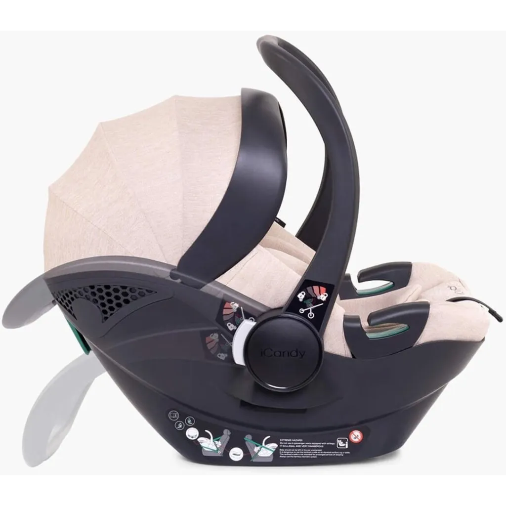 ICANDY Peach 7 Double with Latte Cocoon Car Seat & Base - Blonde (Biscotti)