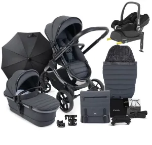 iCandy Peach 7 Maxi Cosi Cabriofix i-Size Travel System Bundle - Dark Grey