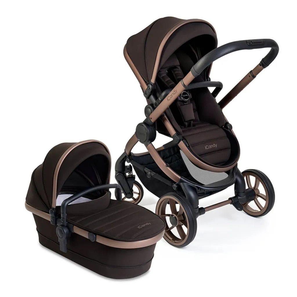 ICANDY Peach 7 Pushchair and Carrycot Combo Set - Pecan