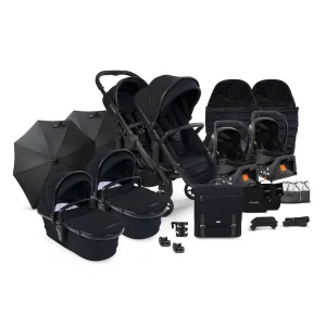 iCandy Peach 7 Twin Travel System (Cocoon) Bundle - Jet / Black Edition