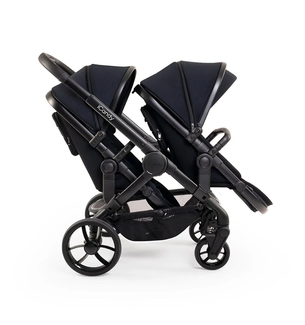 iCandy Peach 7 Twin Travel System (Cocoon) Bundle - Jet / Black Edition