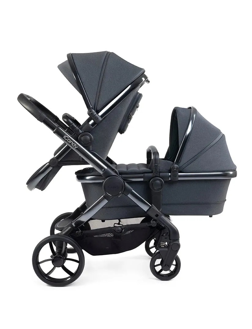 iCandy Peach 7 Twin Travel System (Cocoon) Bundle - Phantom / Dark Grey