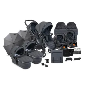 iCandy Peach 7 Twin Travel System (Cocoon) Bundle - Phantom / Dark Grey