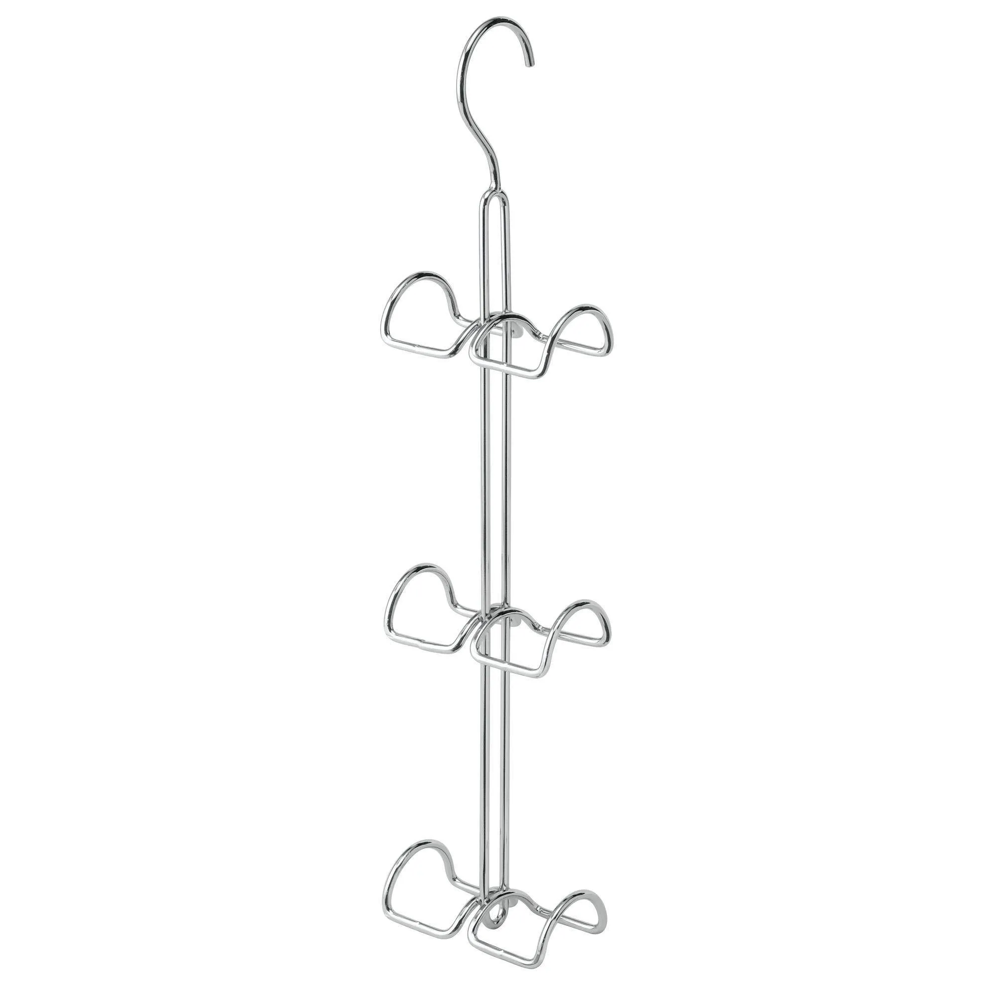 interDesign Classico Hanging Organizer for Purses, Handbags, Satchels, Backpacks, Scarves, Pashminas, Slings, Closet Accessories-6 Hooks, Chrome, Set of 1 Holder