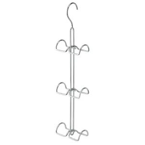 interDesign Classico Hanging Organizer for Purses, Handbags, Satchels, Backpacks, Scarves, Pashminas, Slings, Closet Accessories-6 Hooks, Chrome, Set of 1 Holder