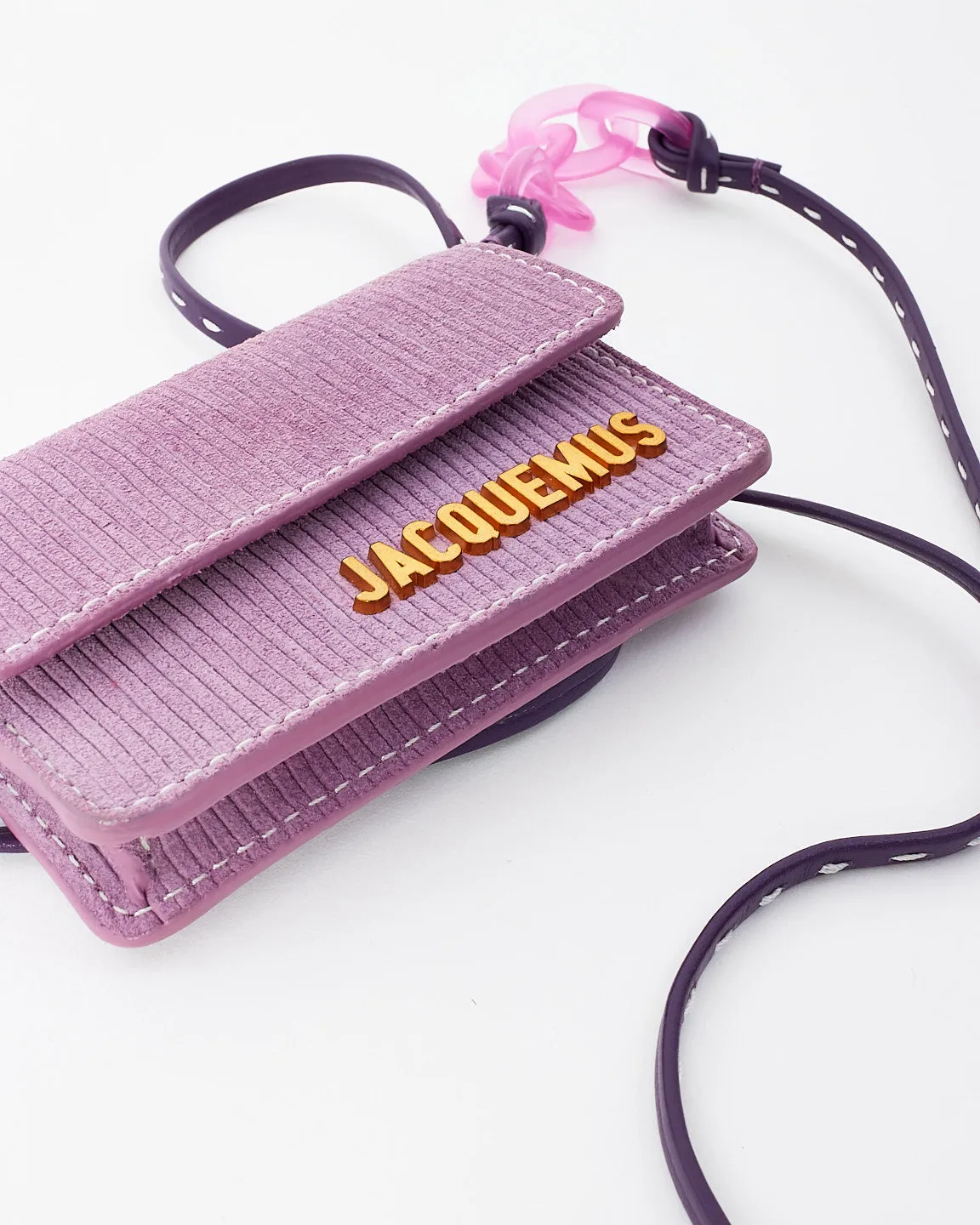 Jacquemus Purple Velvet Le Riviera Mini Crossbody Bag