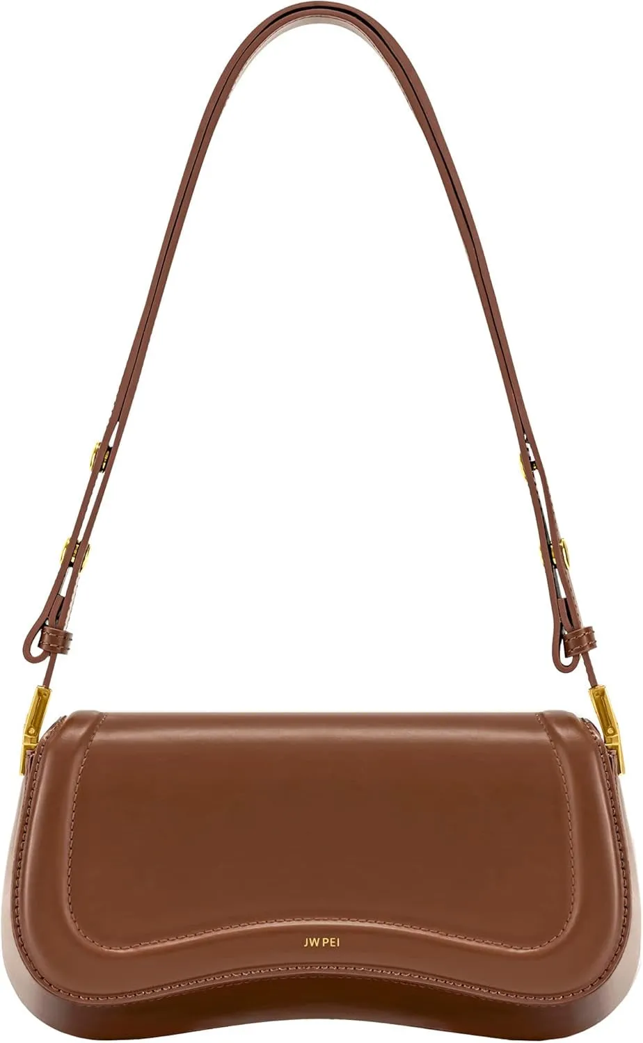 JW PEI Joy Minimalist vegan leather shoulder bag with adjustable strap