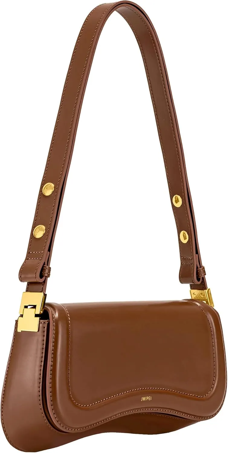 JW PEI Joy Minimalist vegan leather shoulder bag with adjustable strap