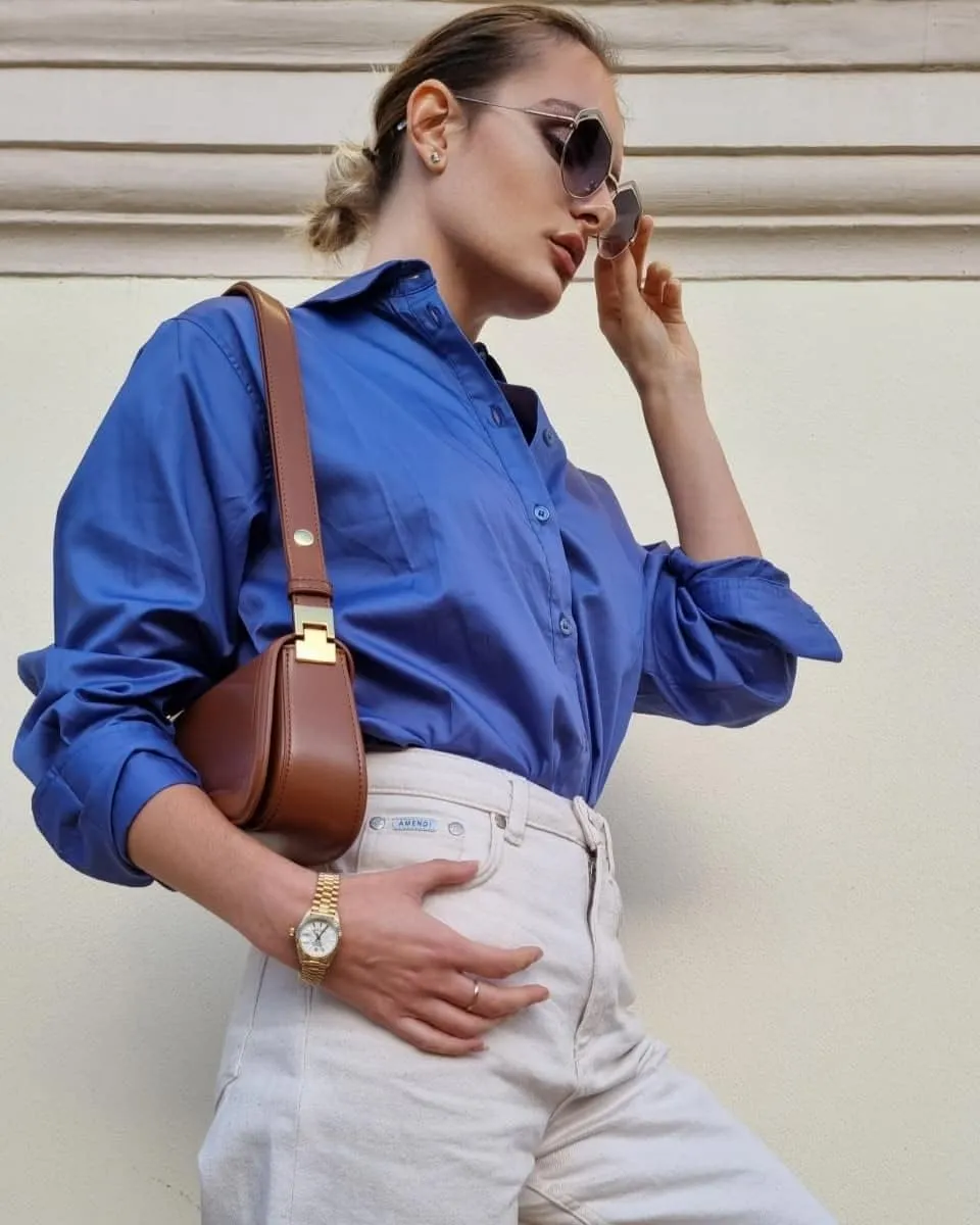 JW PEI Joy Minimalist vegan leather shoulder bag with adjustable strap
