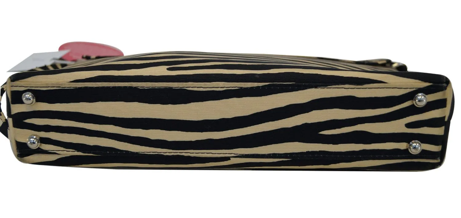 Kate Spade Zebra Print Canvas Shoulder Bag