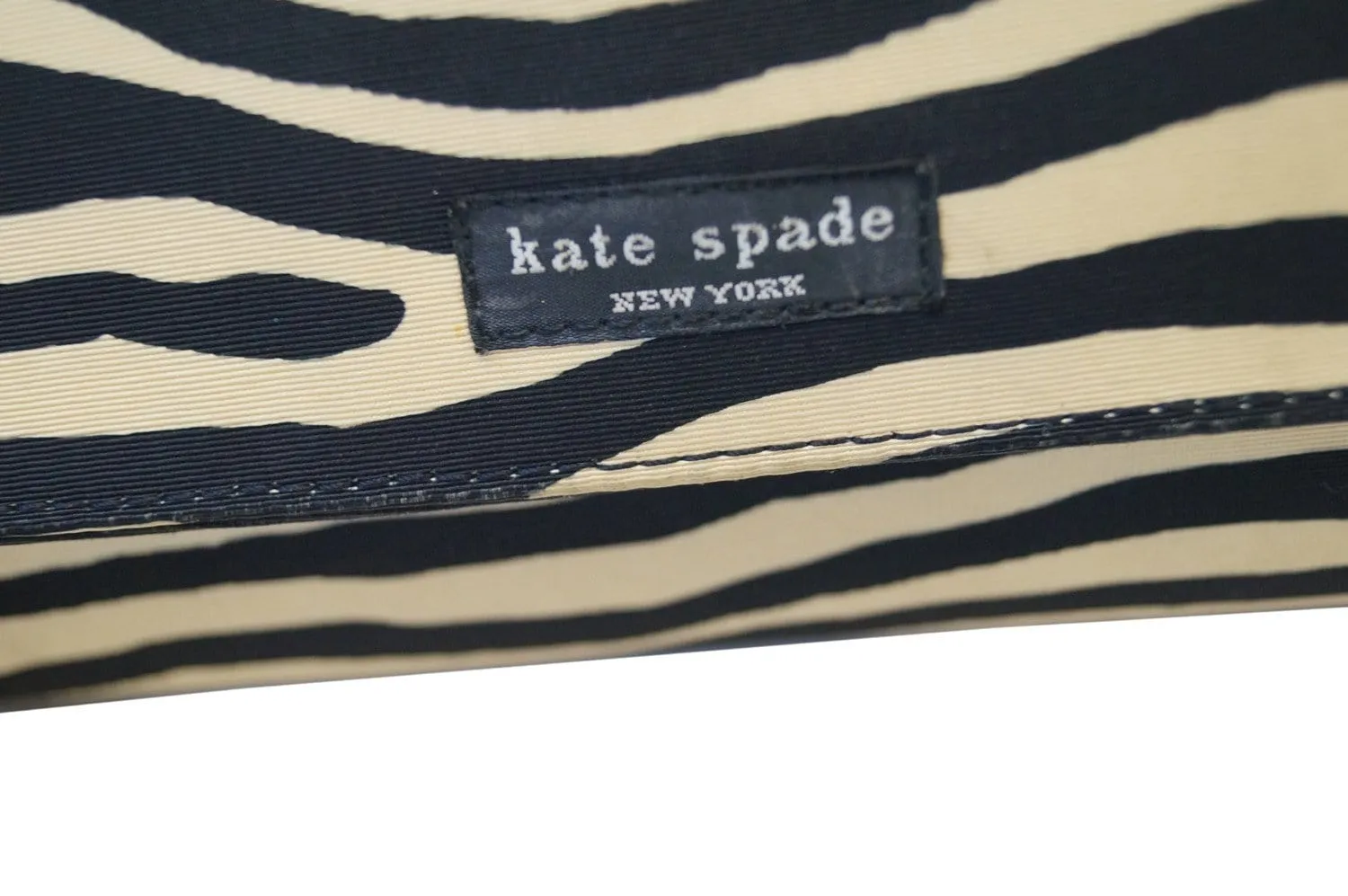 Kate Spade Zebra Print Canvas Shoulder Bag