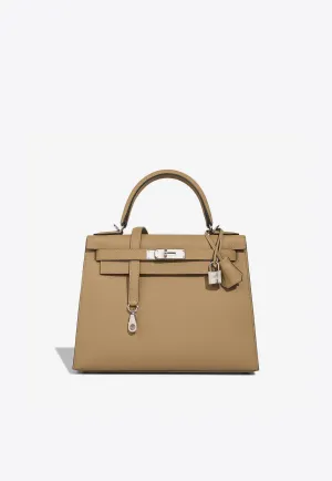 Kelly 28 in Poussière Epsom Leather with Palladium Hardware