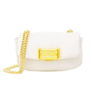 Kids Leather Clutch Bag - Ivory