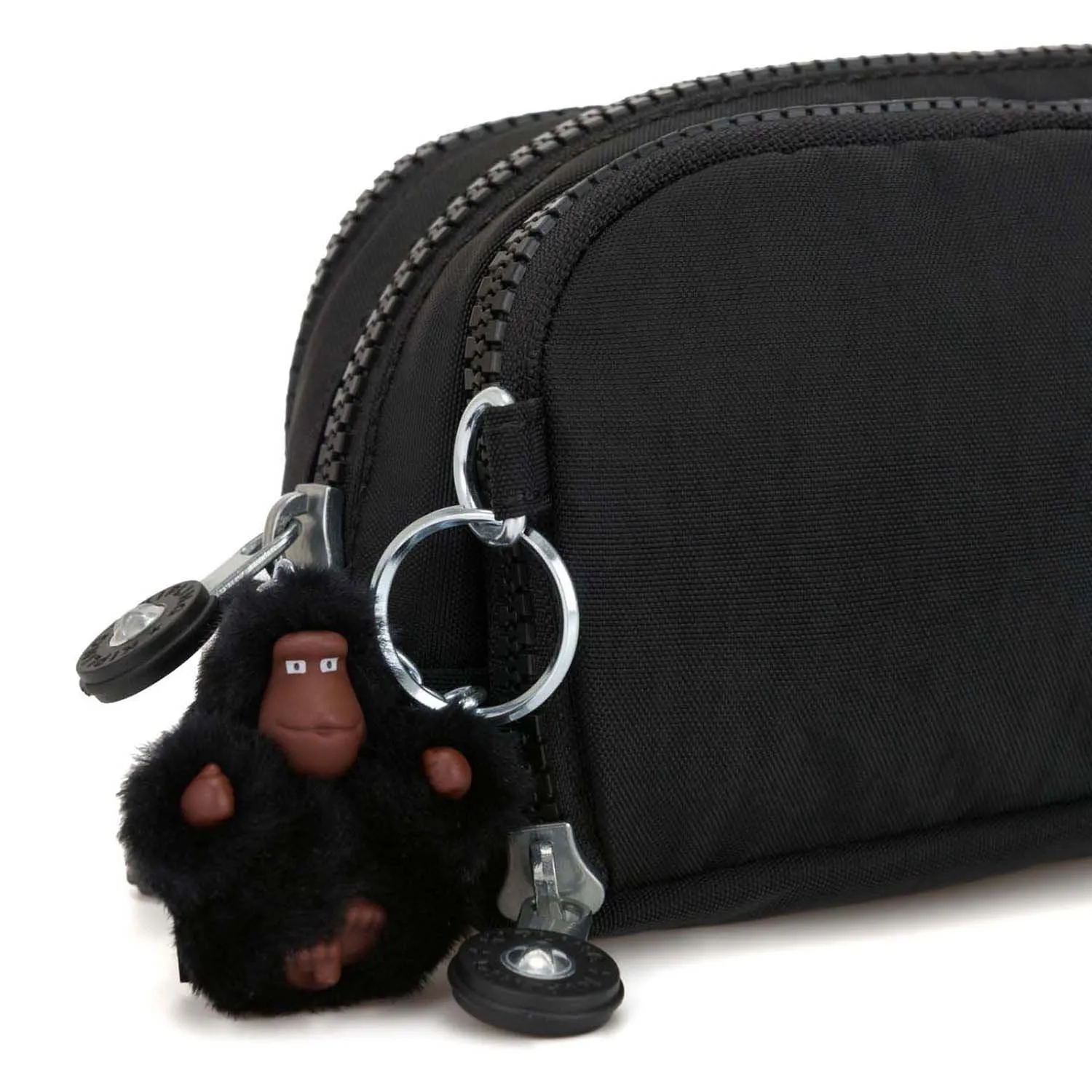 Kipling-Gitroy-Large zipped pencase with multiple compartments -True Black-13564-J99