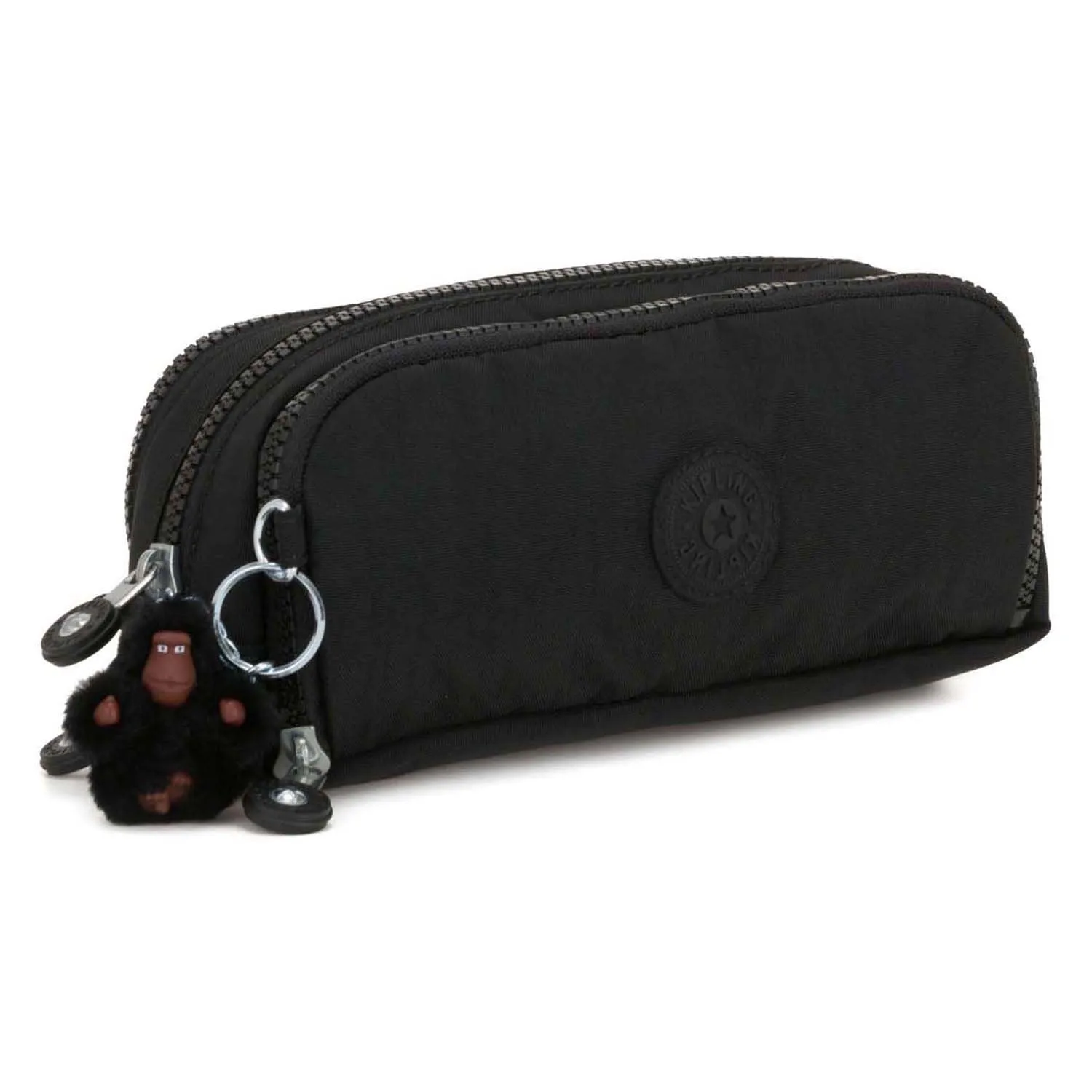 Kipling-Gitroy-Large zipped pencase with multiple compartments -True Black-13564-J99