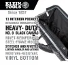 Klein Deluxe Tool Bag, Black Canvas, 13 Pockets, 18-Inch