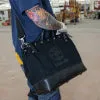 Klein Deluxe Tool Bag, Black Canvas, 13 Pockets, 18-Inch