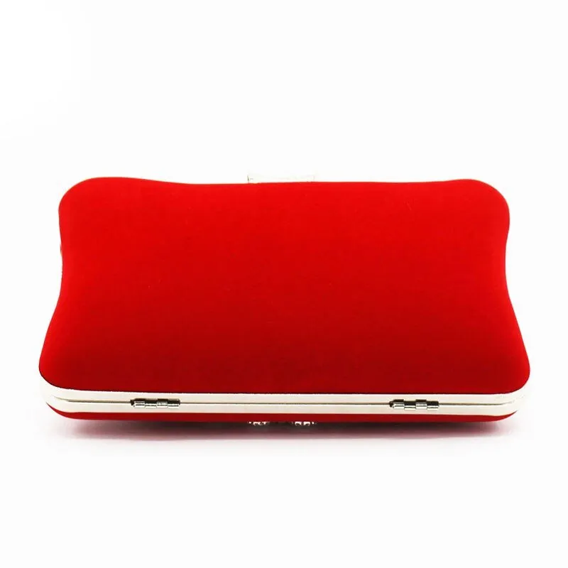 Ladies Velvet Clutch Rhinestone