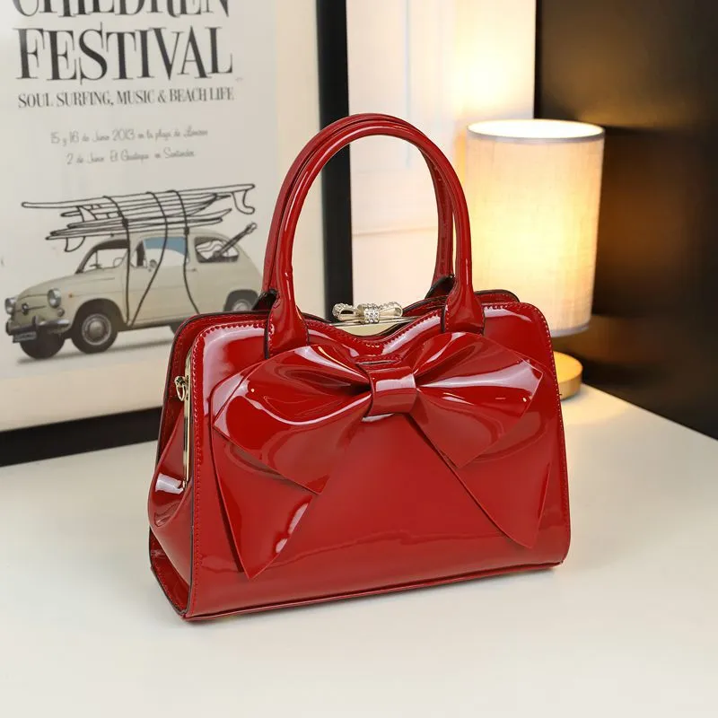 Large Capacity Patent Leather Women Handbags
