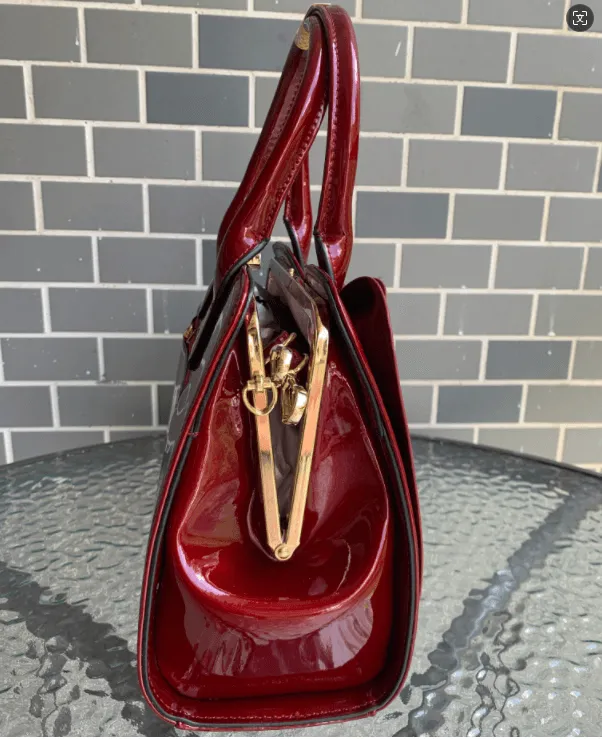 Large Capacity Patent Leather Women Handbags