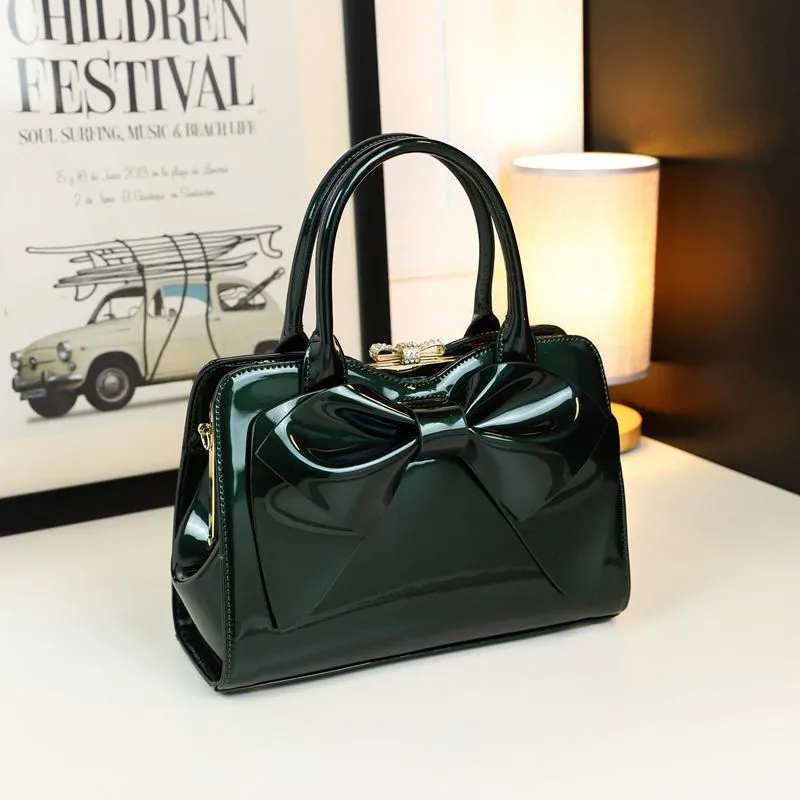 Large Capacity Patent Leather Women Handbags