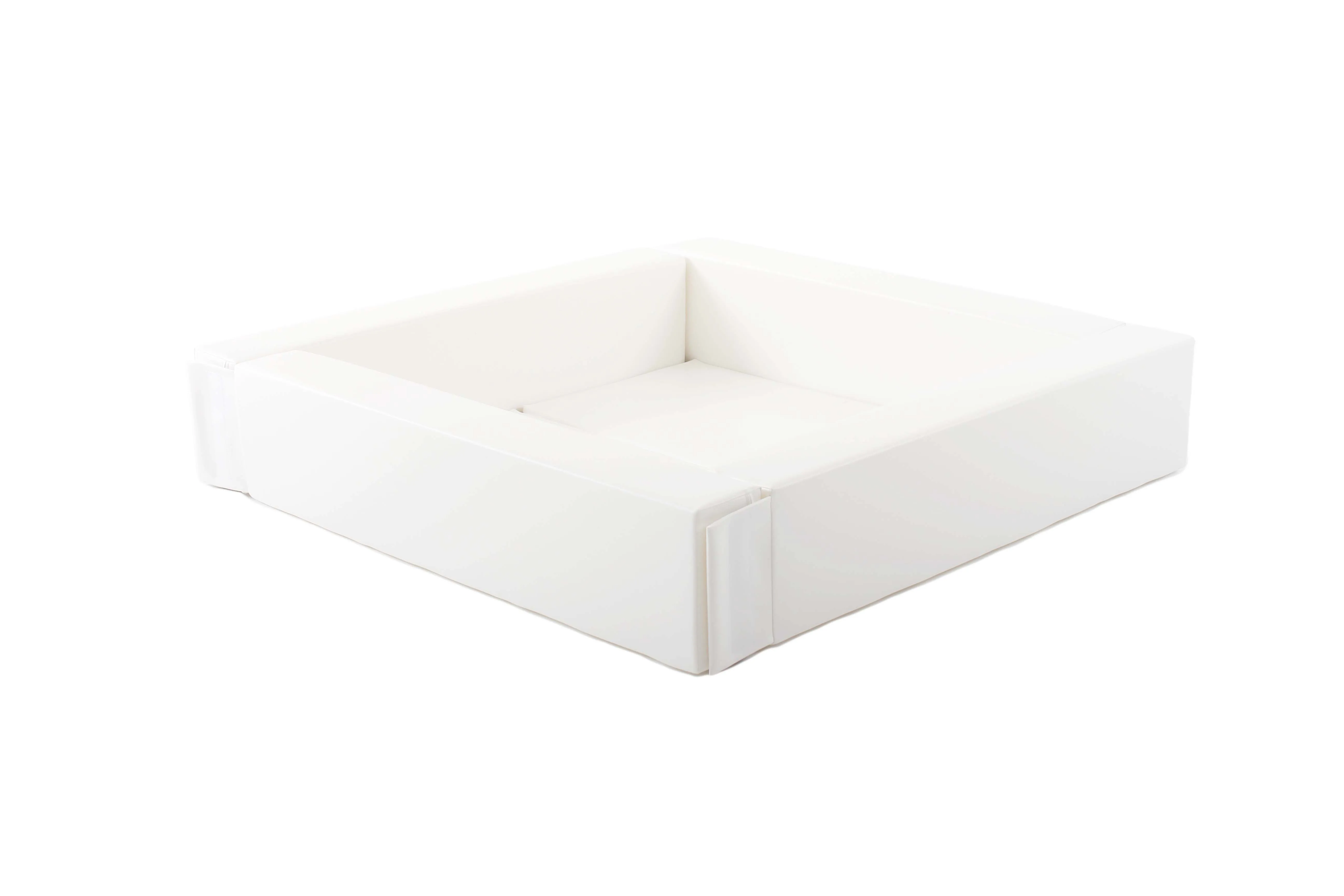 Large Montessori Ball Pit Soft Play Set | Ball Pool with Inner Floor Mat | 1.3m Square | White | 3m 
