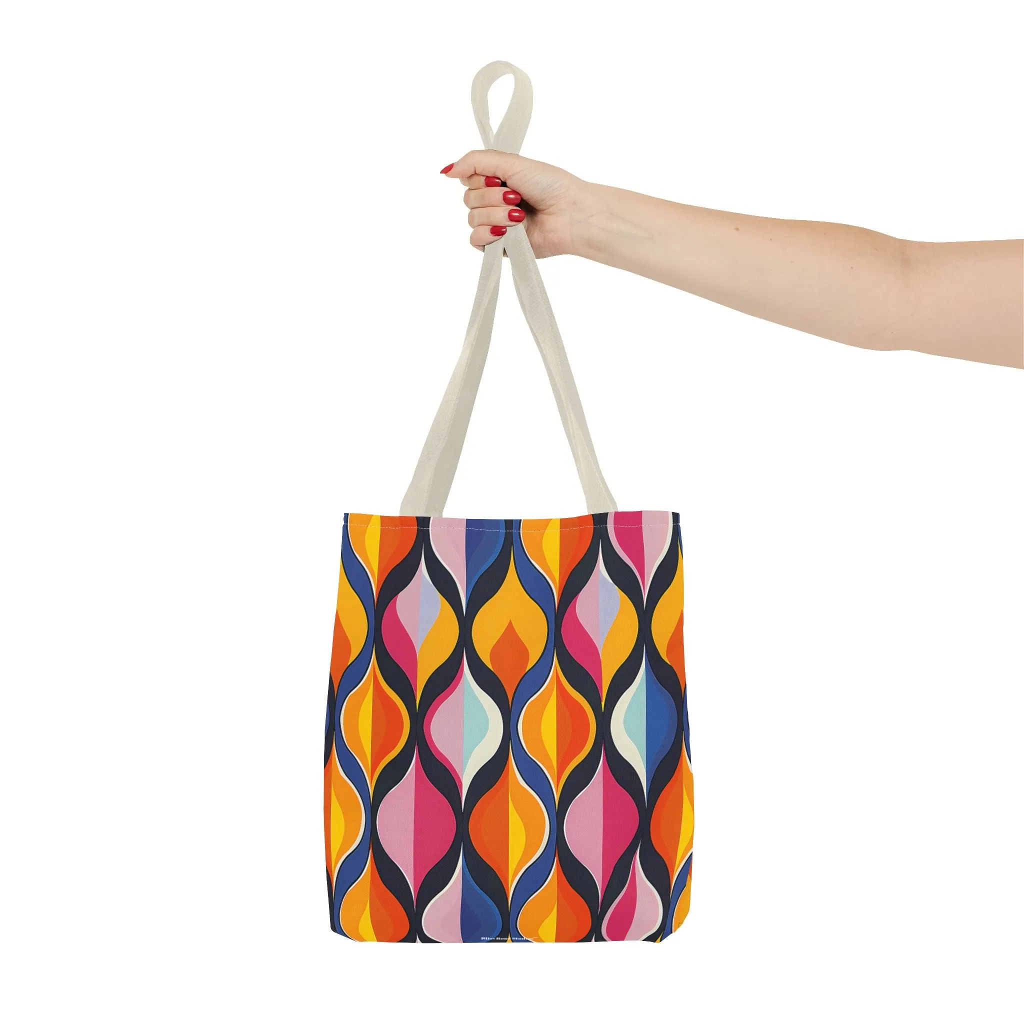 Lattice Dreams Tote Bag - Bring Retro Vibes to Life with Every Step! Available in 3 sizes.lable in 3 sizes.