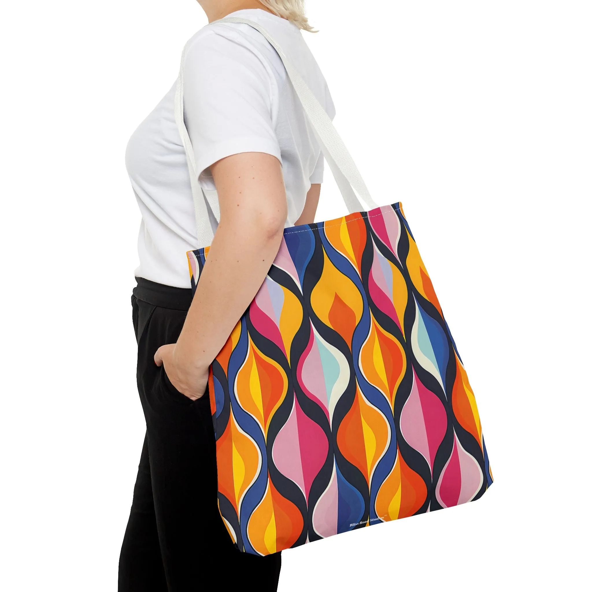 Lattice Dreams Tote Bag - Bring Retro Vibes to Life with Every Step! Available in 3 sizes.lable in 3 sizes.