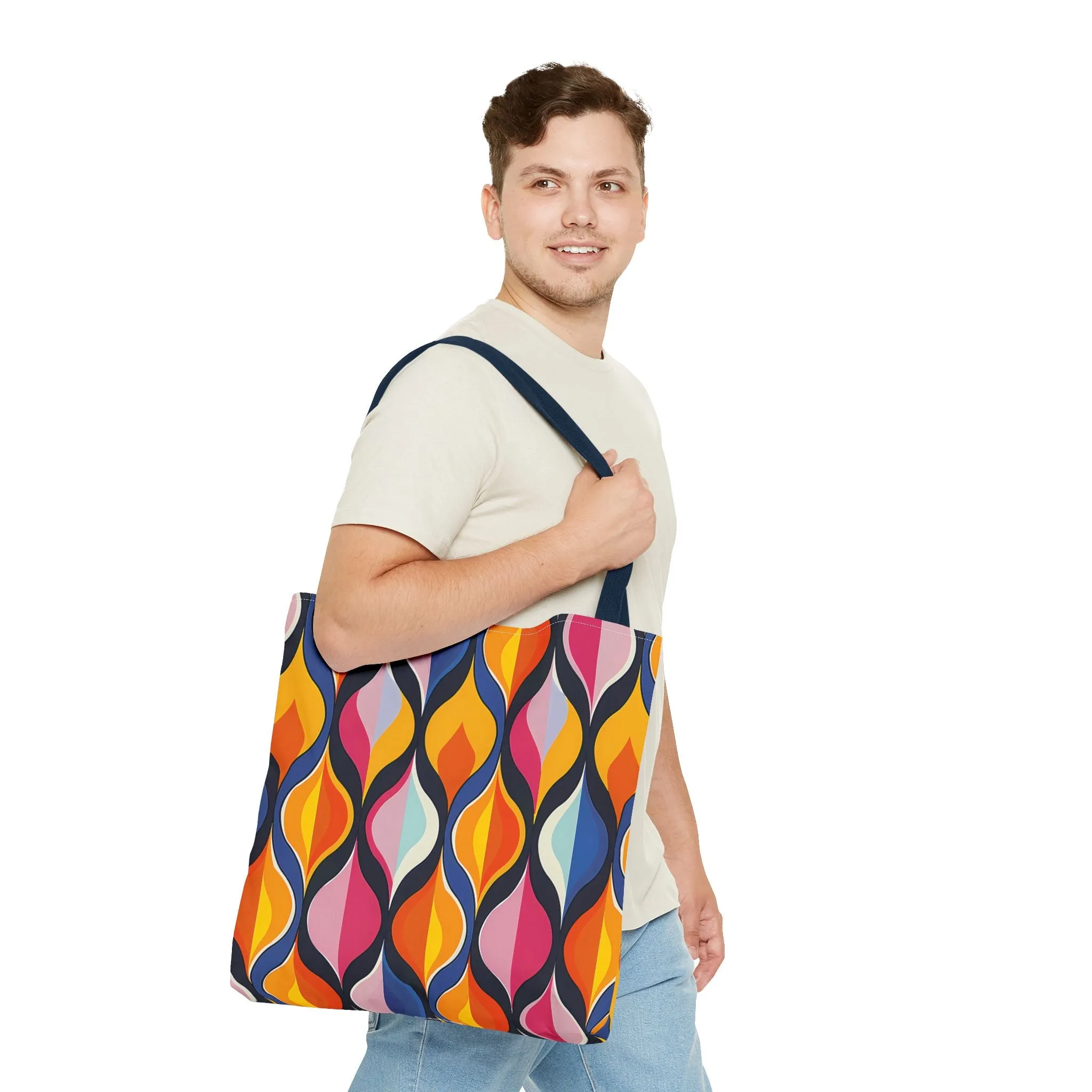 Lattice Dreams Tote Bag - Bring Retro Vibes to Life with Every Step! Available in 3 sizes.lable in 3 sizes.