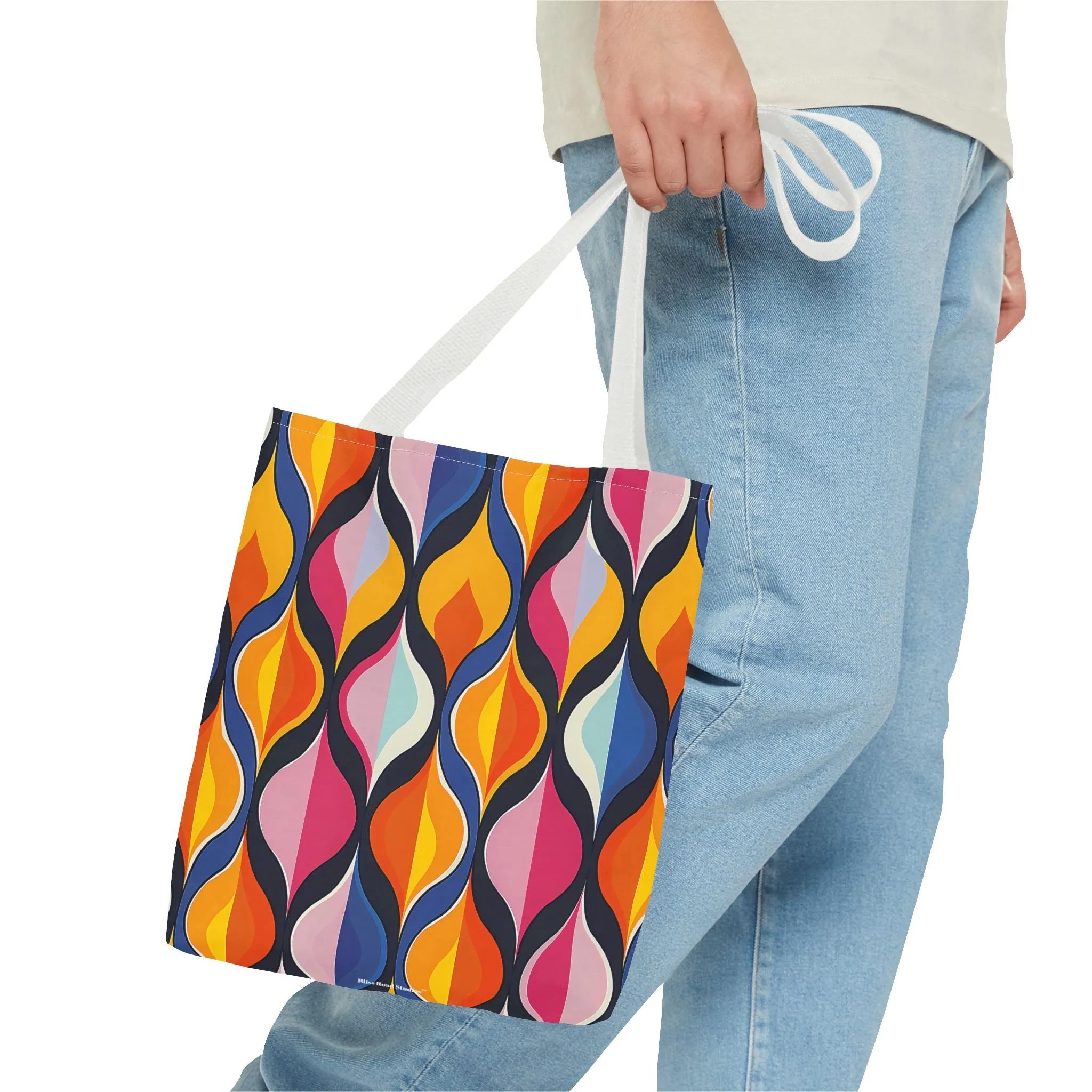 Lattice Dreams Tote Bag - Bring Retro Vibes to Life with Every Step! Available in 3 sizes.lable in 3 sizes.