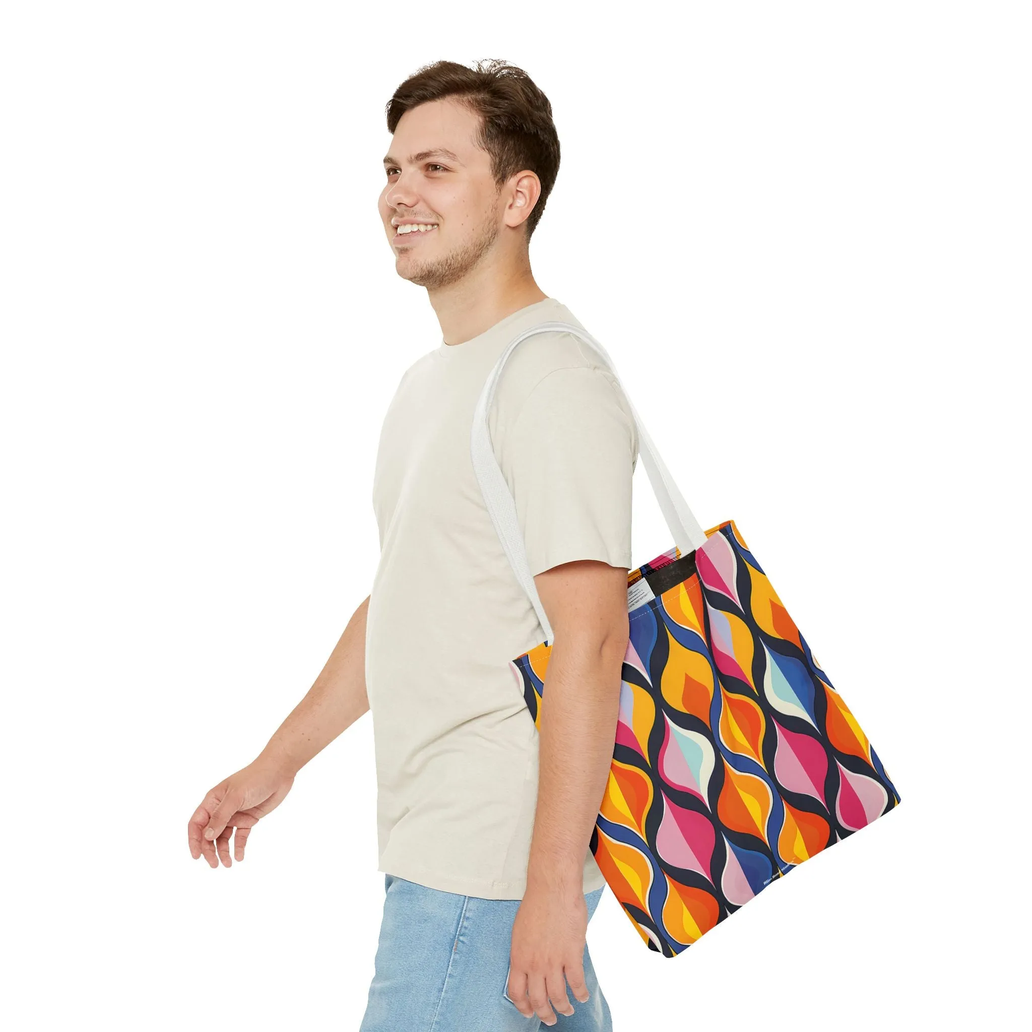 Lattice Dreams Tote Bag - Bring Retro Vibes to Life with Every Step! Available in 3 sizes.lable in 3 sizes.