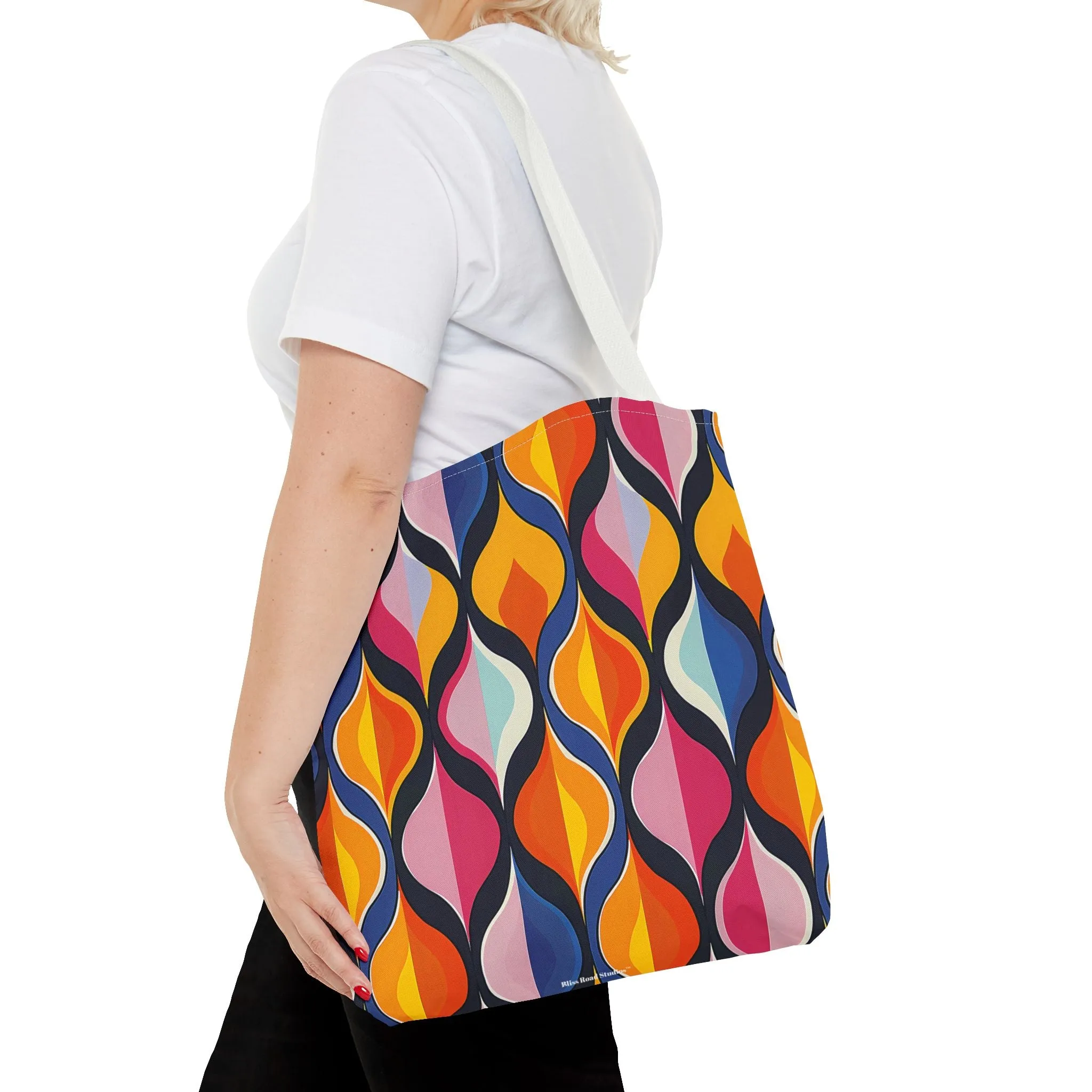 Lattice Dreams Tote Bag - Bring Retro Vibes to Life with Every Step! Available in 3 sizes.lable in 3 sizes.