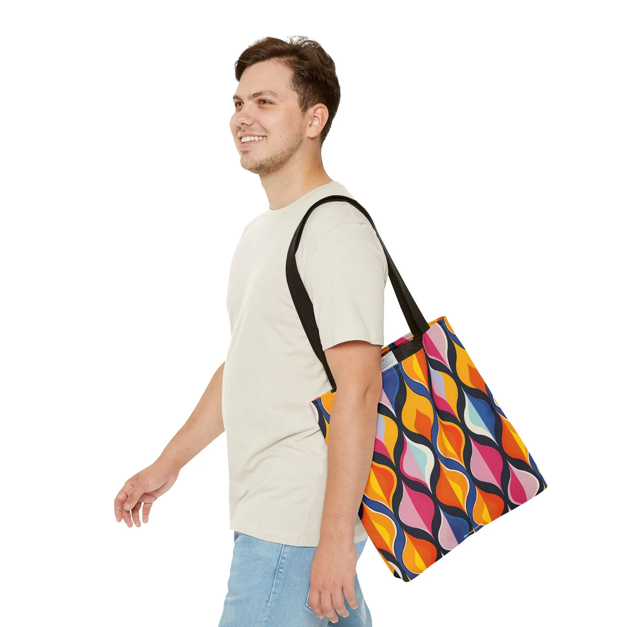 Lattice Dreams Tote Bag - Bring Retro Vibes to Life with Every Step! Available in 3 sizes.lable in 3 sizes.