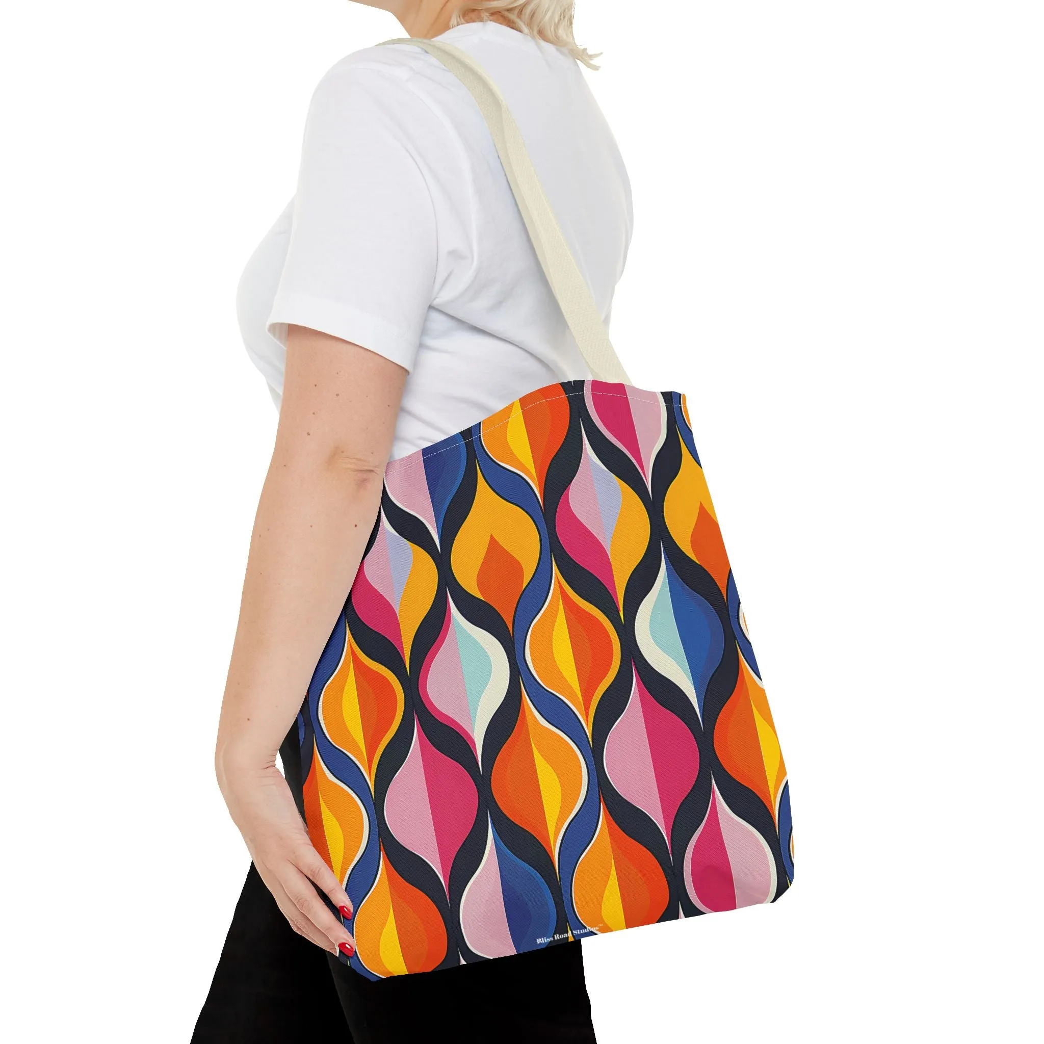 Lattice Dreams Tote Bag - Bring Retro Vibes to Life with Every Step! Available in 3 sizes.lable in 3 sizes.
