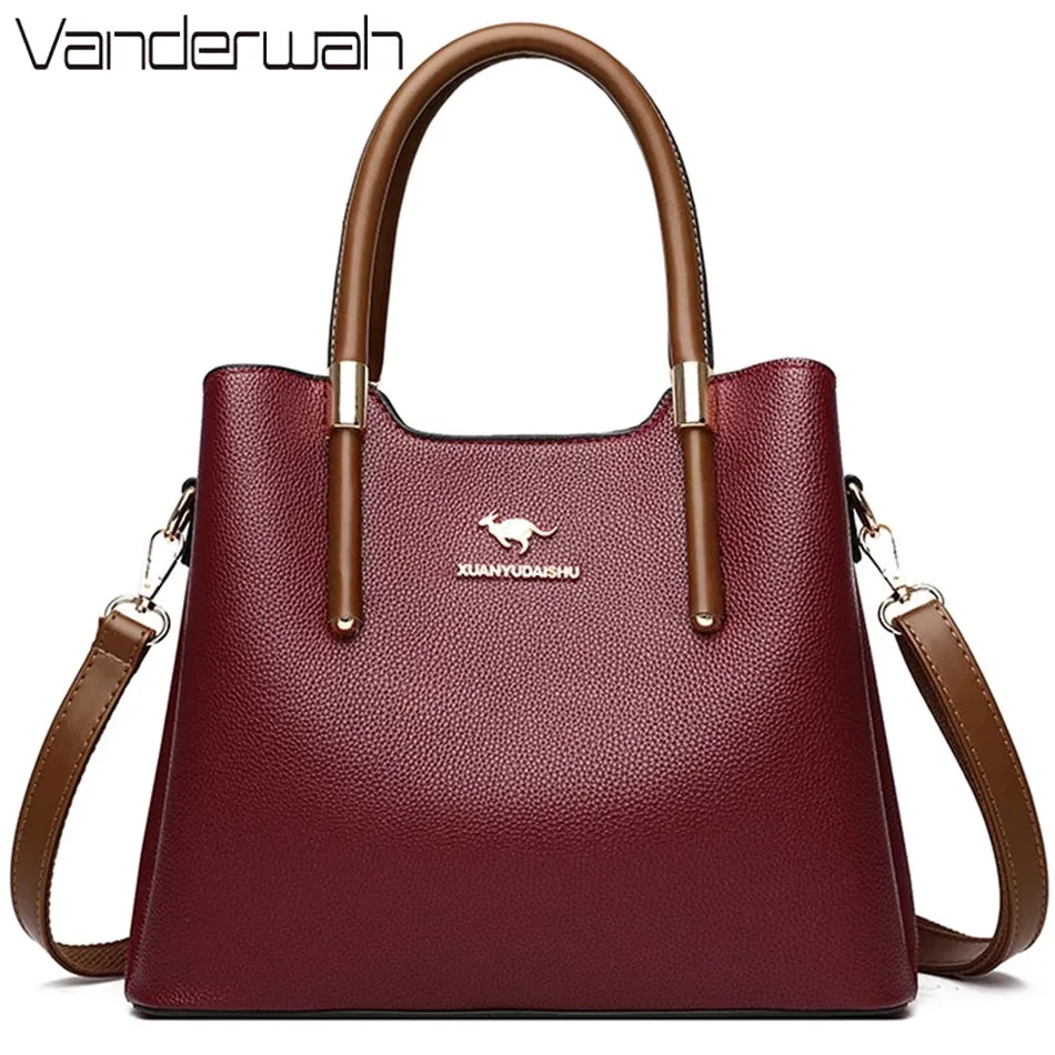 Leather Casual Crossbody Bags for Women 2020 Ladies Luxury Designer Tote Handbag Top-Handle High Quality Shoulder Bag Sac A Main