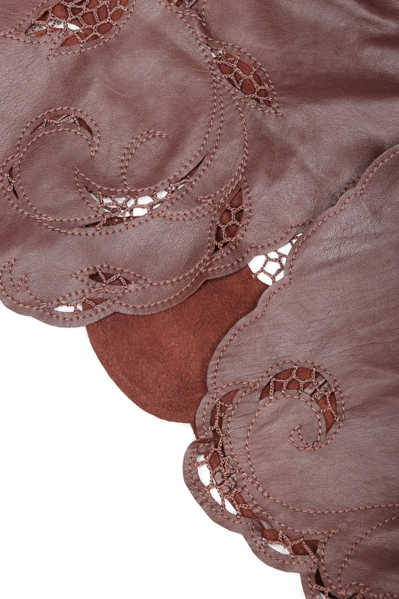Leather Crochet Butterfly Top