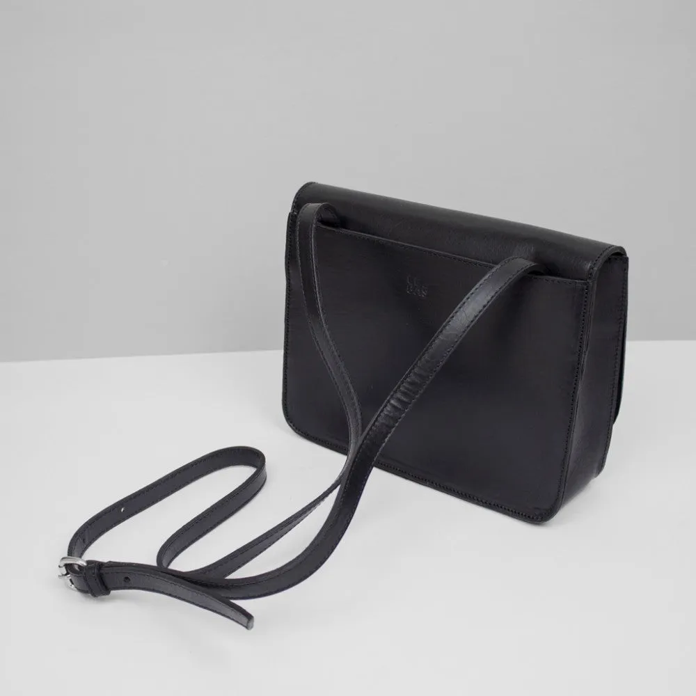 leather shoulder S1 Bag in black