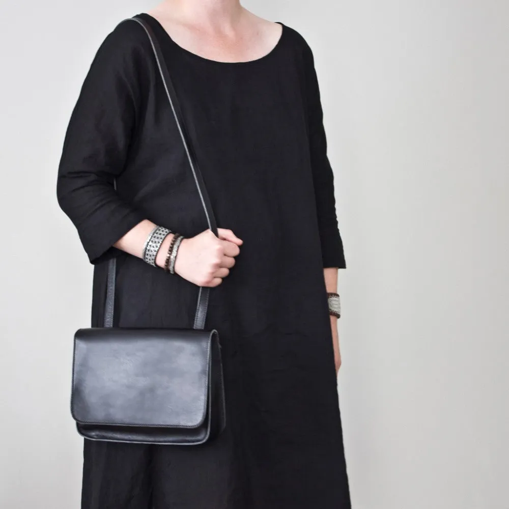 leather shoulder S1 Bag in black
