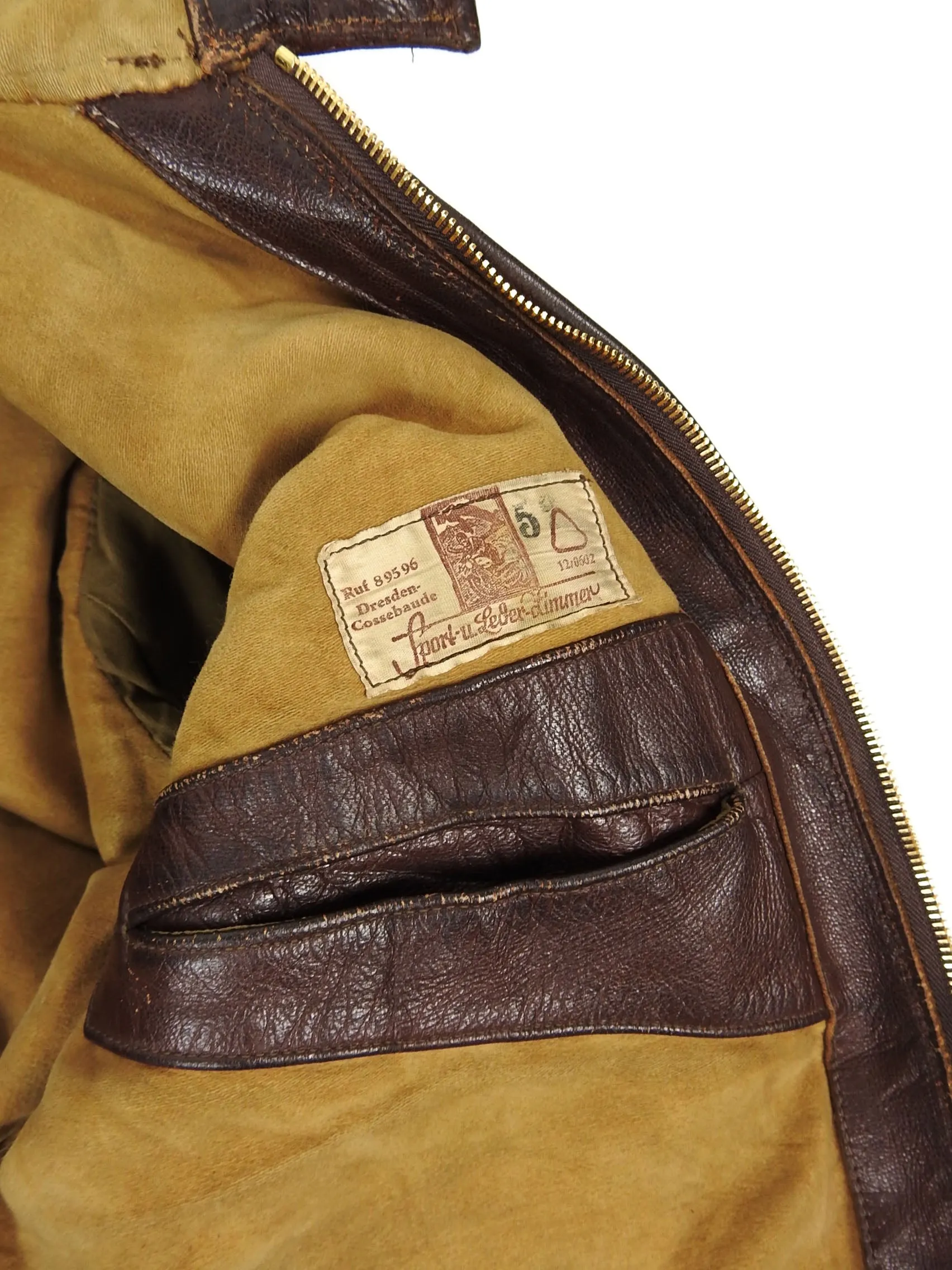 Leder Dimmer Vintage Leather Moto Size Medium