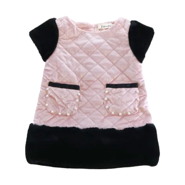 Lillian Quilted Fur Dress