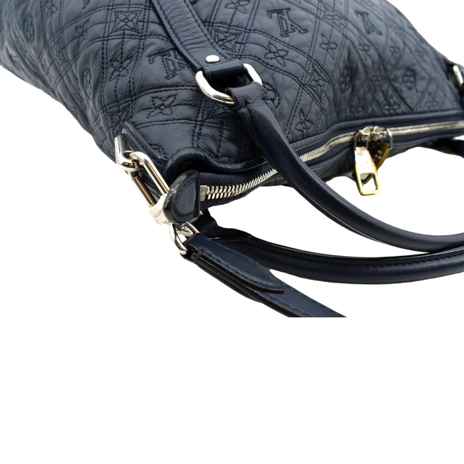 LOUIS VUITTON Antheia Ixia MM Leather Shoulder Bag Blue