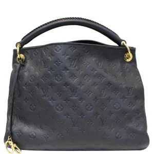 LOUIS VUITTON Artsy MM Empreinte Leather Shoulder Bag Black