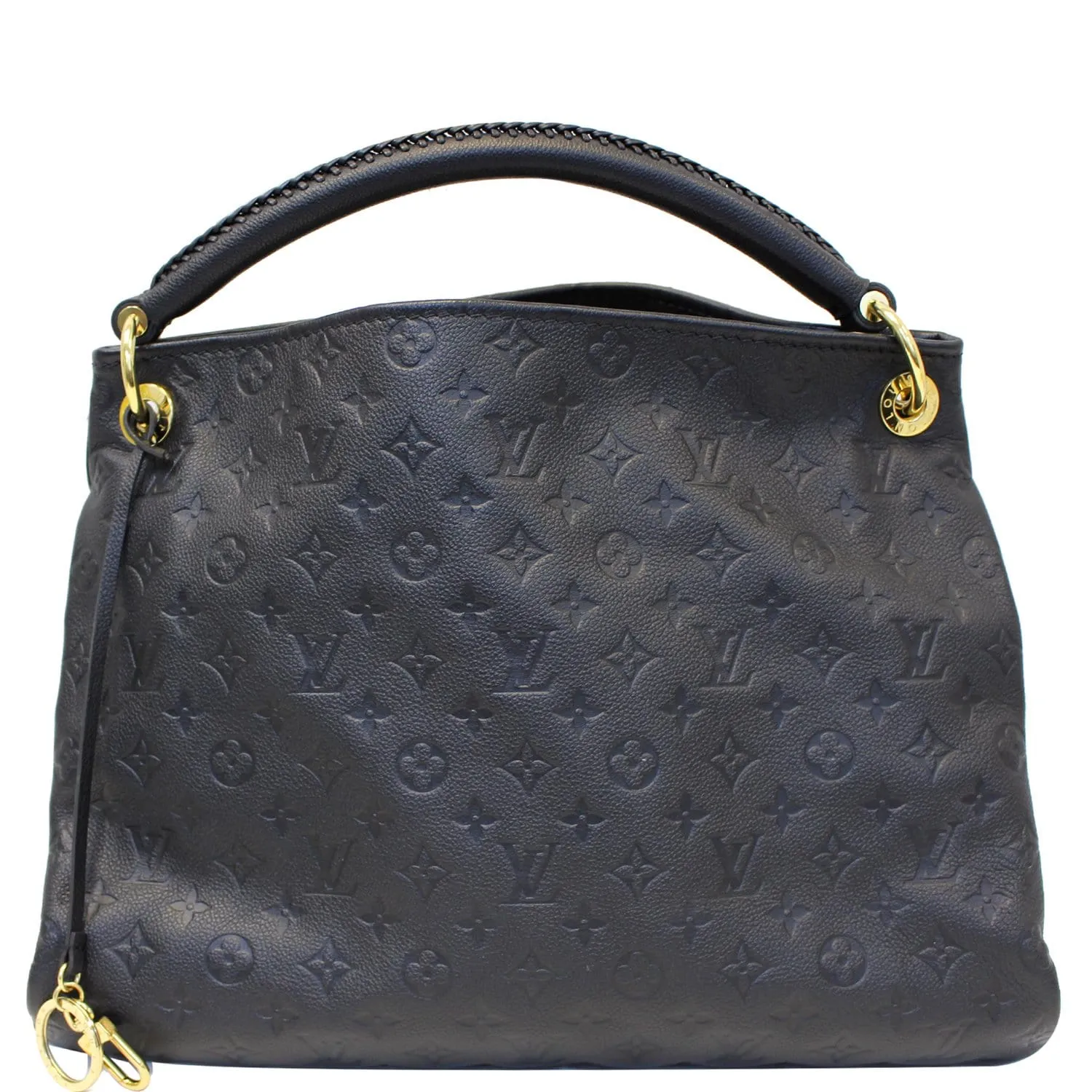 LOUIS VUITTON Artsy MM Empreinte Leather Shoulder Bag Black